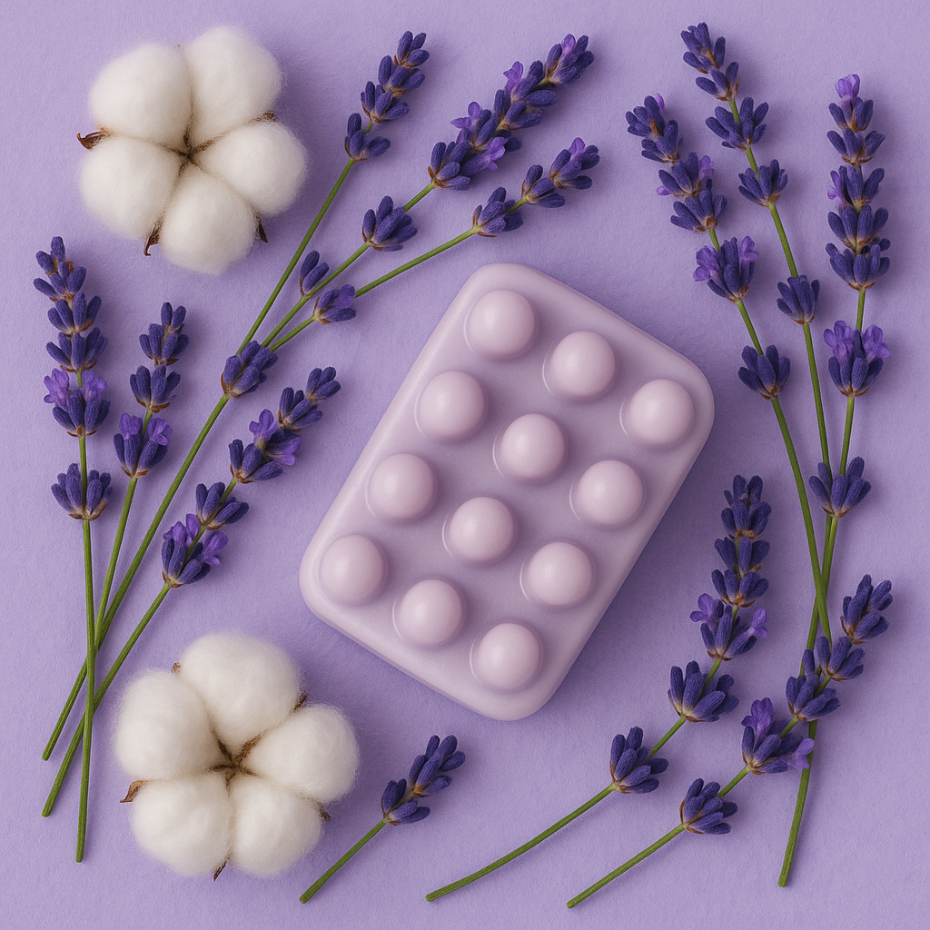 lavender essential oil infused lotion bar