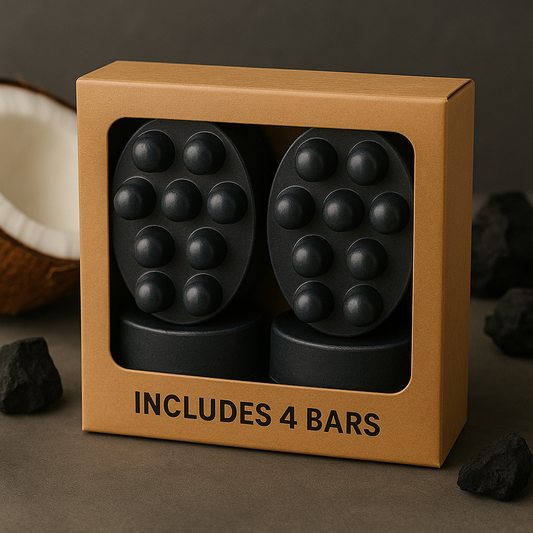 Black Soap | Men's Charcoal Bar Soap 4 Pack