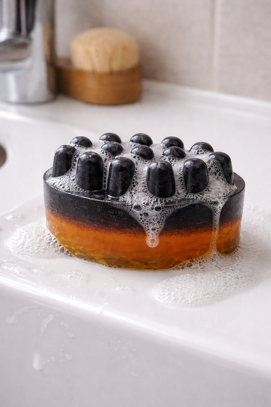Honey Turmeric Activated Charcoal | Black Soap Bar