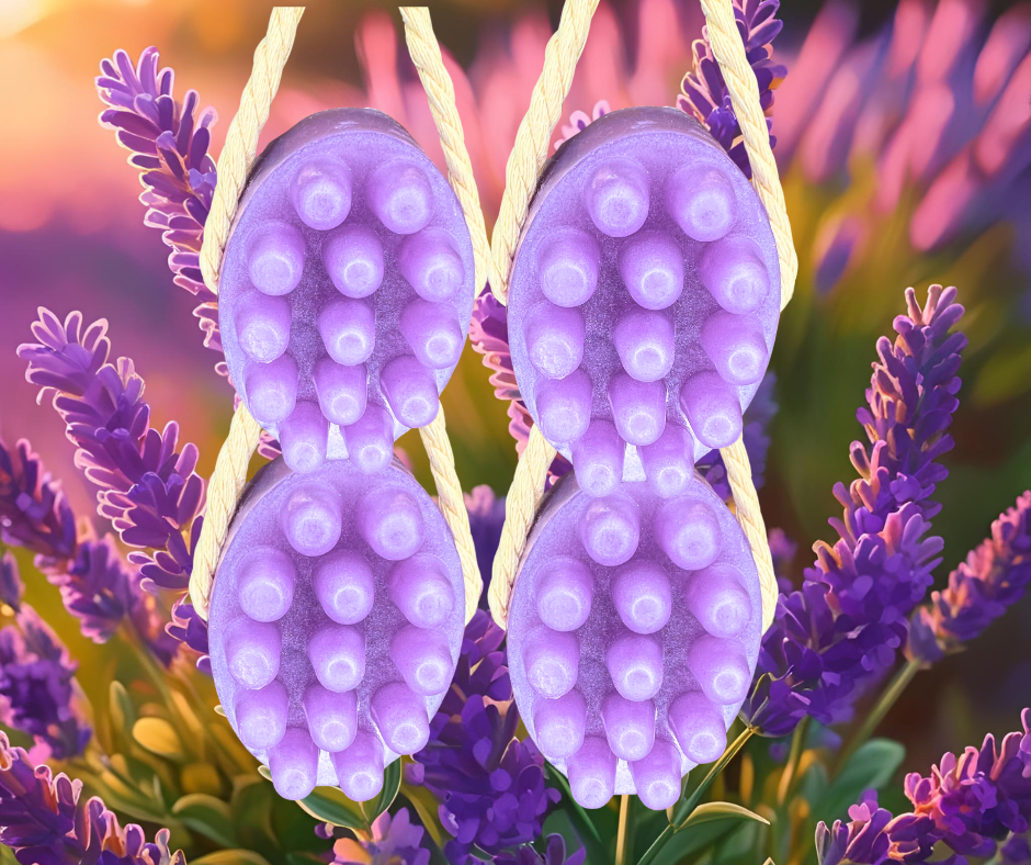 massage soap bar infused with lavender essential oil