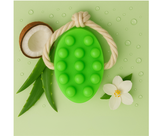 Aloe vera soap infused with coconut oil to soothe and hydrate dry irritated skin