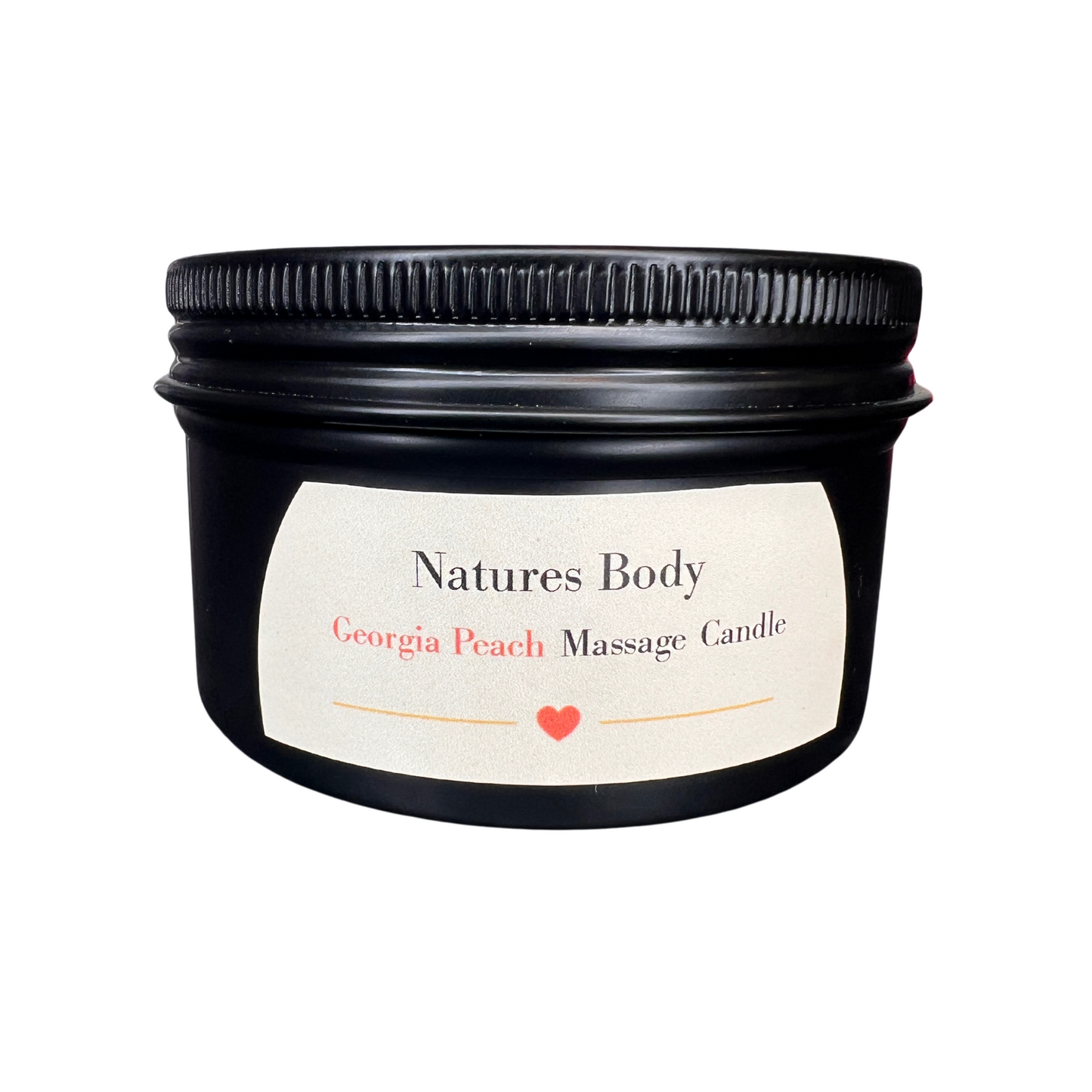 Georgia Peach Massage Candle for skin hydration and massage with Matchsticks bottle