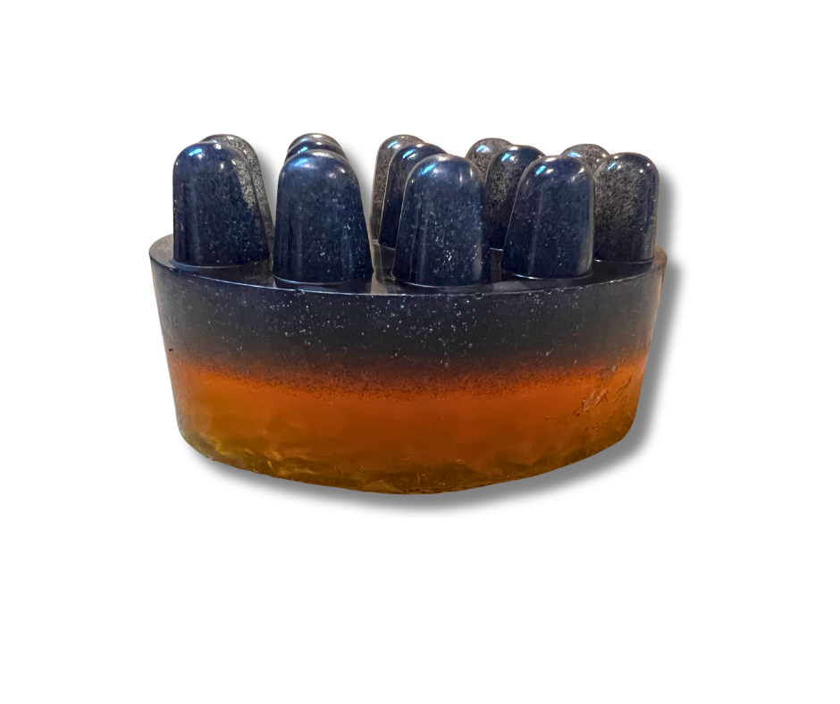 Massage soap with raw honey turmeric and activated charcoal
