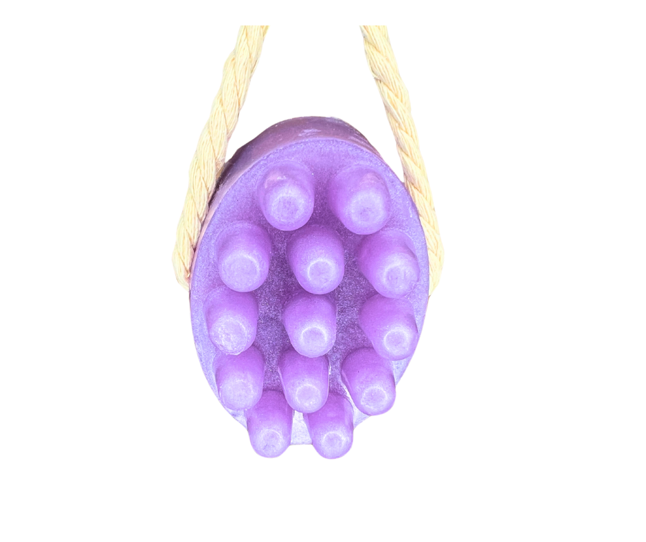 massage soap bar infused with lavender essential oil