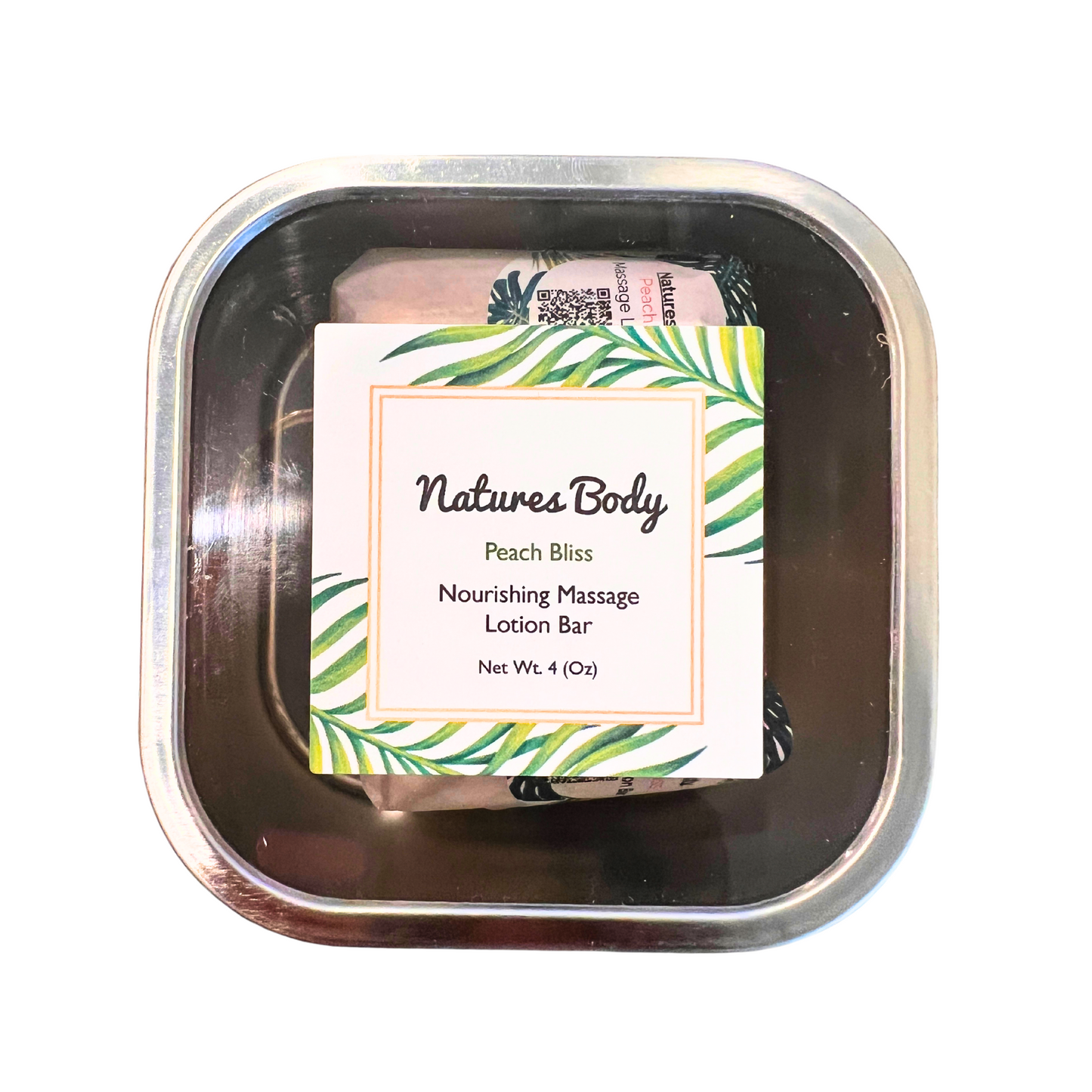 Peach natural full body skin moisturizer lotion bar