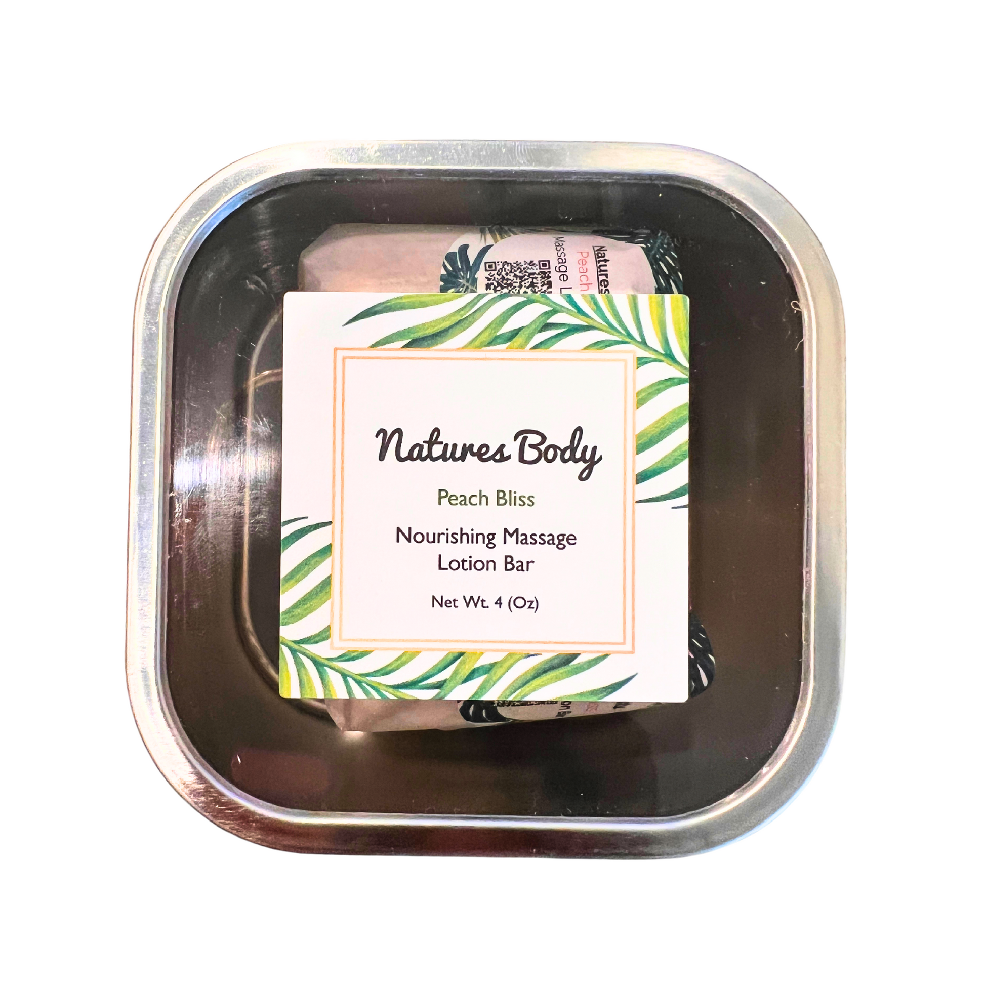 Peach natural full body skin moisturizer lotion bar