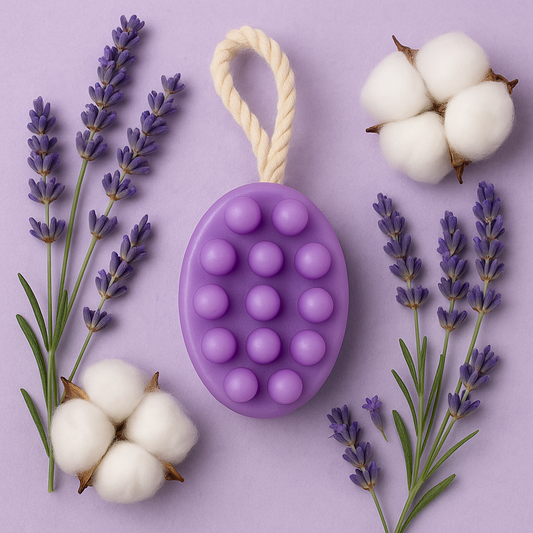 massage soap bar infused with lavender essential oil