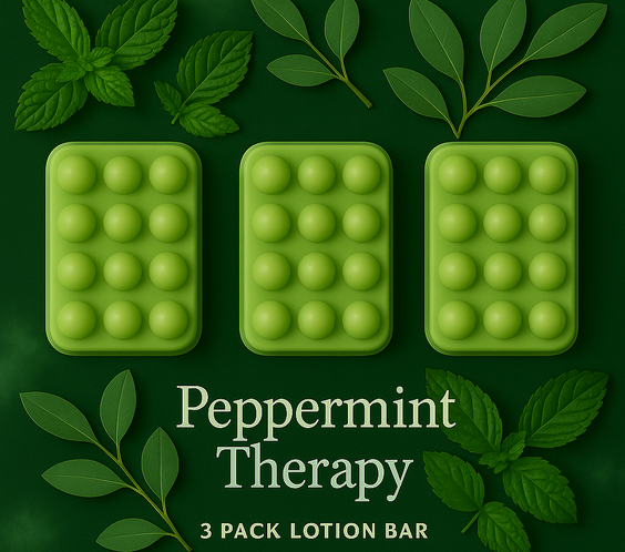 Peppermint Therapy | Tingly Body Butter Lotion Bar 3 Pack