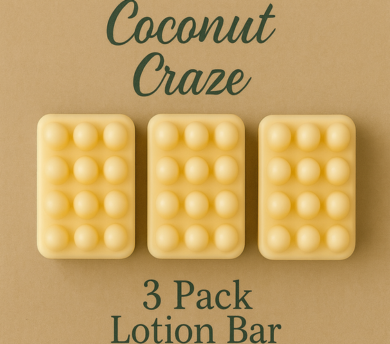 Coconut Craze | Hydrating Body Butter Lotion Bar 3 Pack