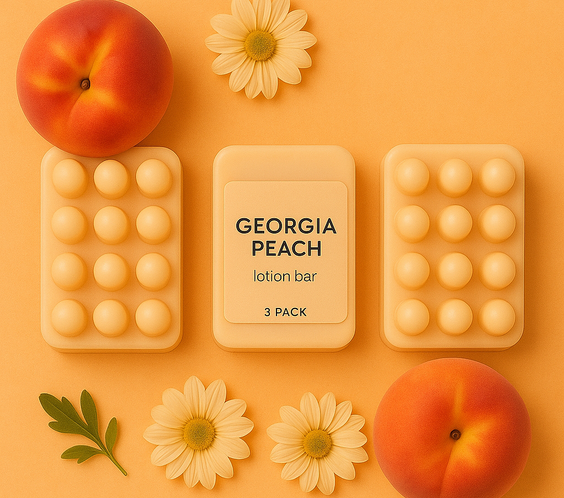Georgia Peach | Skin Nourishing Body Butter Lotion Bar 3 Pack