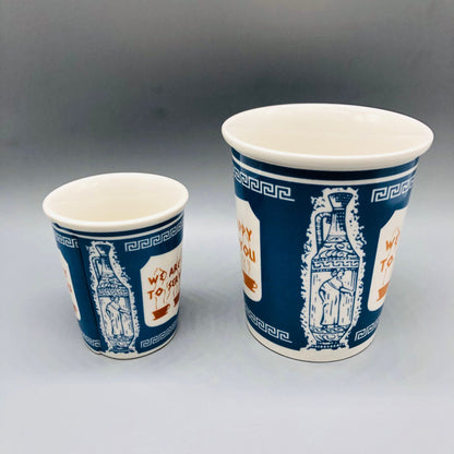 201-300ml Paper Cup Style Ceramic Mug Coffee Mug Gift Mug Household Water Mug Milk Tea Mug Milk Mug