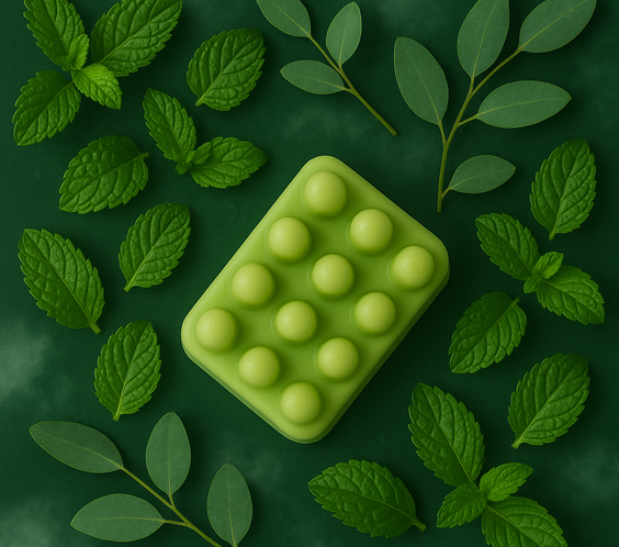 lotion bar infused with peppermint essential oil