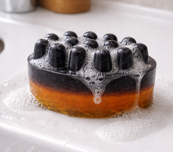 Honey Turmeric Activated Charcoal | Black Soap Bar