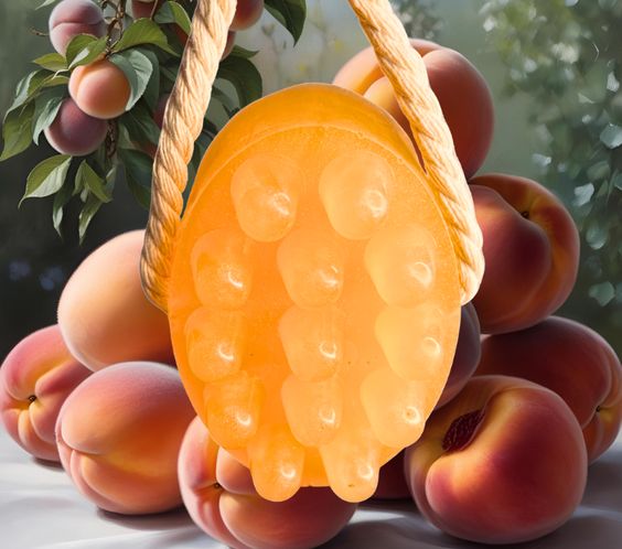massage soap bar infused with apricot oil for soft skin
