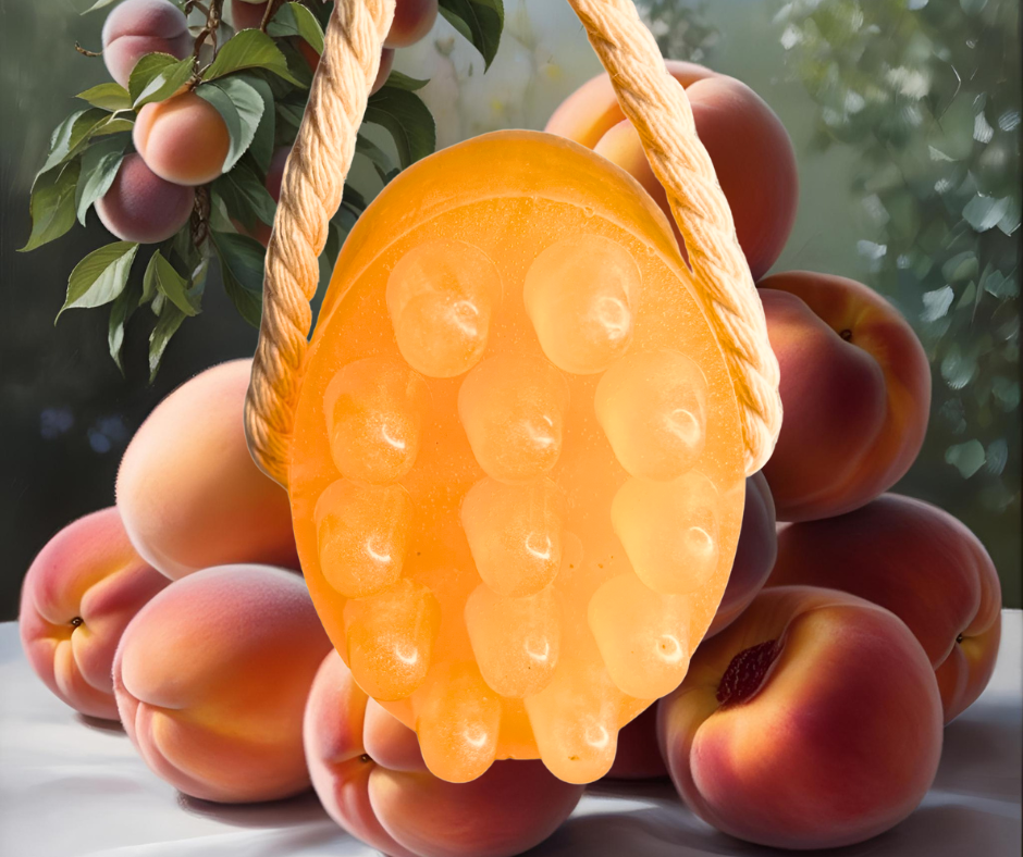 massage soap bar infused with apricot oil for soft skin