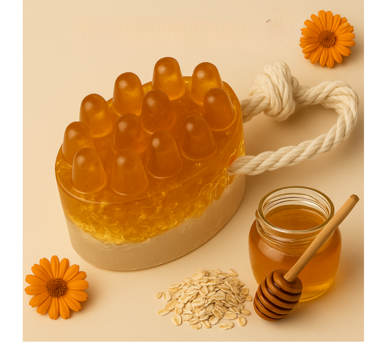 massage bar soap with turmeric & honey