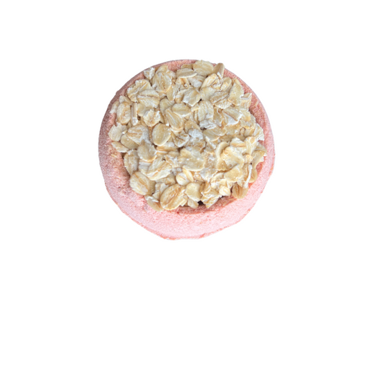 bath bombs with organic rolled oats