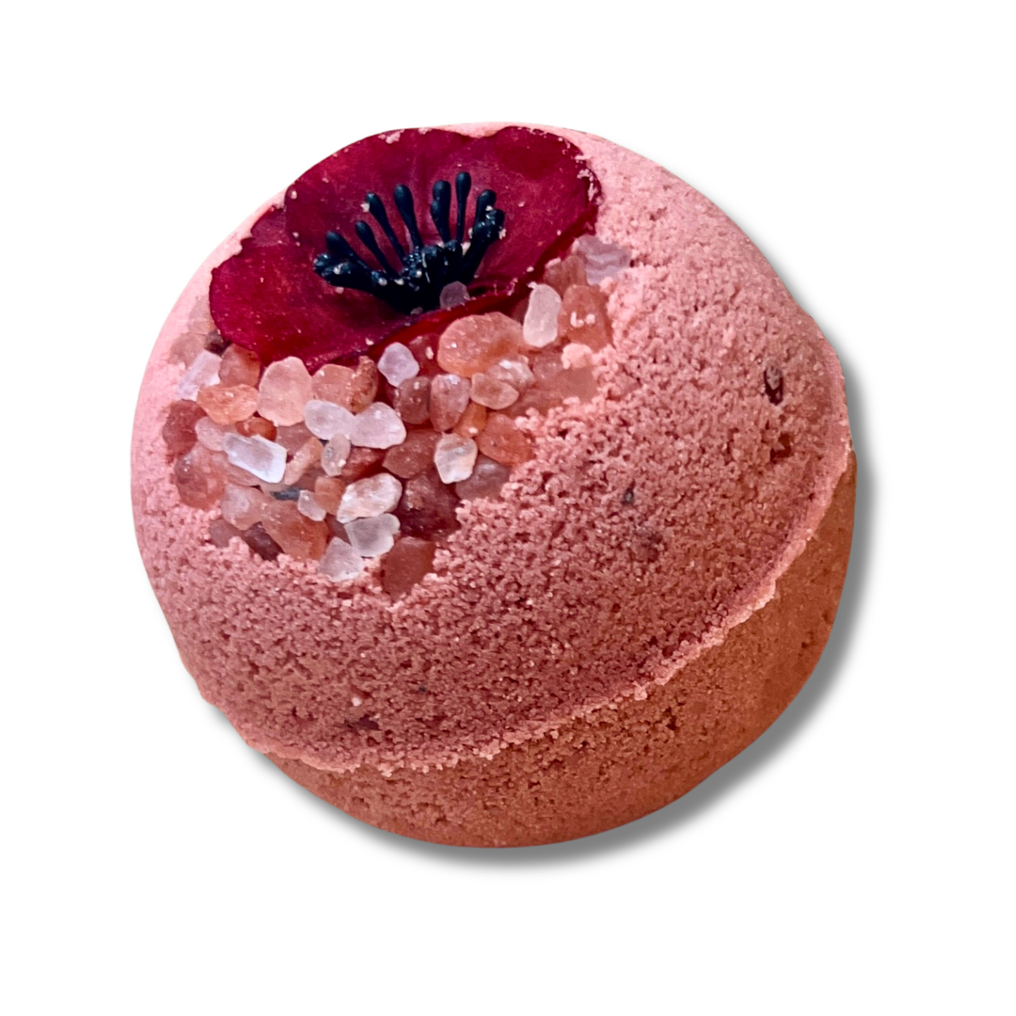 Cherry Blossom Bathbomb With Himalayan Sea Salt and flower