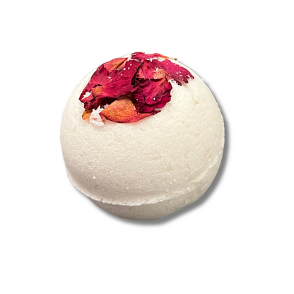 Rosy relief bath bomb with epsom salt